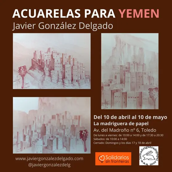 Cartel 'Acuarelas para Yemen'