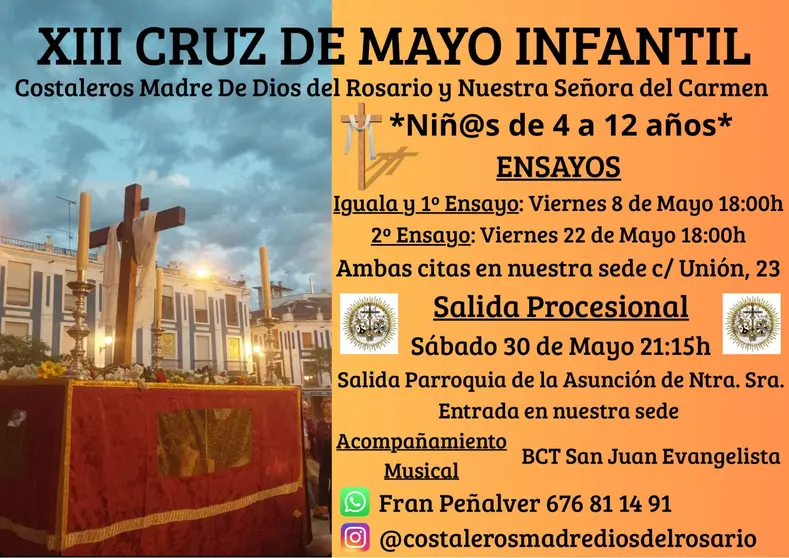 Cartel Cruz de Mayo Infantil