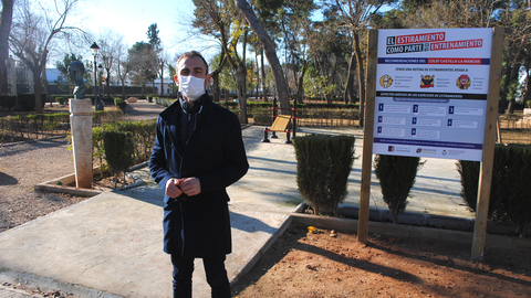 David Sevilla en el Parque Cervantes