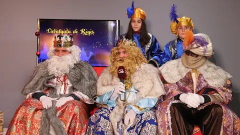 Visita Reyes Magos a TV municipal de Manzanares en 2020