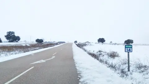 Nieve en la carretera