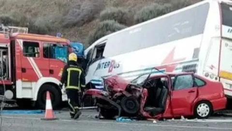 Accidente en la entrada de Piedrabuena