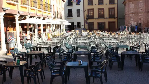 Terrazas plaza mayor de La Solana