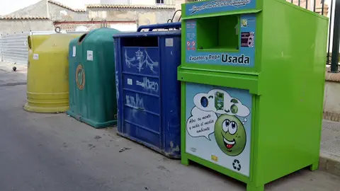 Contenedores de reciclaje en Valdepeñas