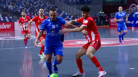 Instantes antes del gol de Matheus Preá en el Jimbee Cartagena 2-1 Viña Albali Valdepeñas de los cuartos de final de la Copa de España 2021