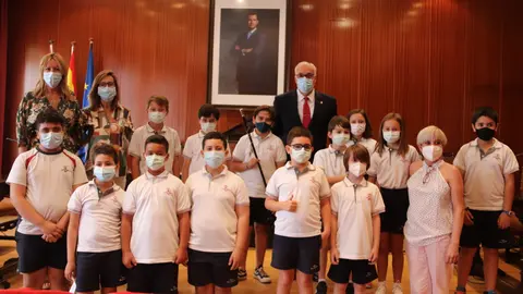 Alumnos de 4º de Primaria del colegio Don Cristóbal de Manzanares