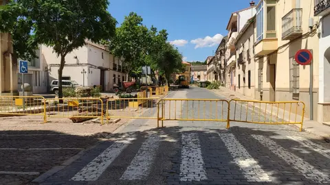 Obras avenida Pio XII de Santa Cruz de Mudela