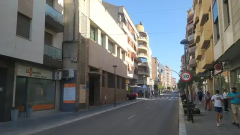 Calle Seis de Junio a la altura del edificio de Telefónica