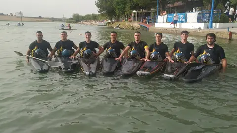 kayak polo jugadores
