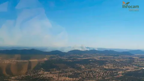Incendio forestal en Almadén