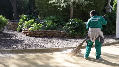 Trabajadora de un plan de empleo en Manzanares