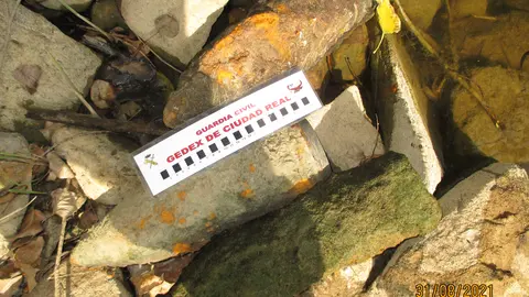 Proyectil de la Guerra Civil encontrado en Puebla de Don Rodrigo