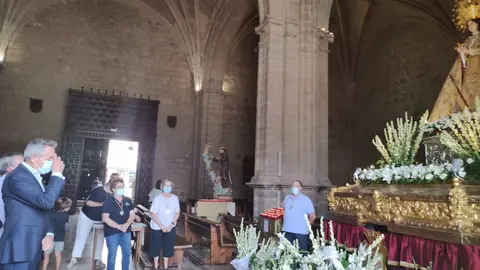 Jesús Martín en la ofrenda a la Virgen de Consolación
