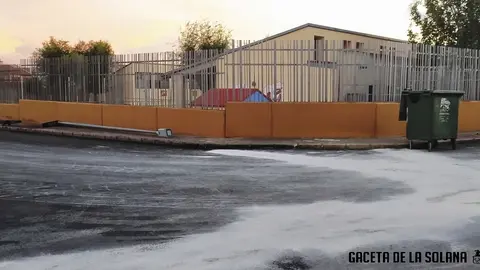 Lugar donde se produjo el suceso, frente al colegio Javier Paulino de La Solana