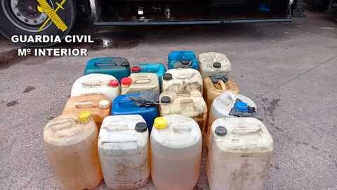 Garrafas de gasolina robadas