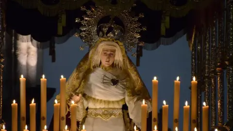 La última vez que salió a la calle la Virgen de los Dolores fue este Viernes Santo de 2017