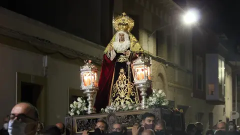 Procesión de la Hermandad de Misericordia y Palma con motivo del Rosario Vespertino