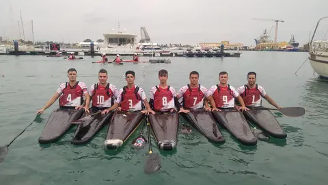 Senior masculino del Club Kayak Polo Valdepeñas