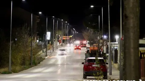 Avenida de la Constitución de La Solana en una imagen nocturna