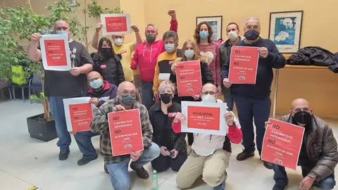 Encierro de CCOO-ONCE en la sede de Alcázar de San Juan