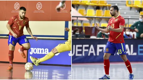 Catela y Chino con la Selección Española