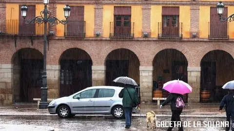 Imagen de archivo de un día de lluvia en La Solana