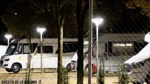 Autocaravanas en el &aacute;rea de La Solana