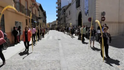 Procesión en el Domingo de Ramos de Manzanares de 2017