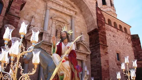 Jesús en la Borriquilla a su paso por Santa Catalina