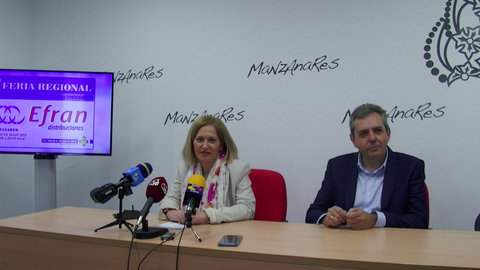 Antonia de la Chica y Eduardo García en la presentación de la feria