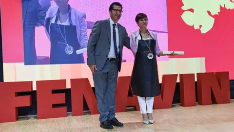 José Manuel Caballero e Isabel Rodríguez en FENAVIN