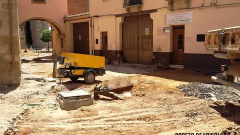 Obras de la calle Doña Ángela de La Solana
