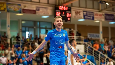 Batería celebrando el 3-1 en el Viña Albali Valdepeñas 5-4 Futbol Emotion Zaragoza
Foto: ACP-FSV