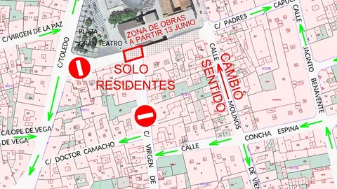 Corte calle Virgen de Gracia de Manzanares