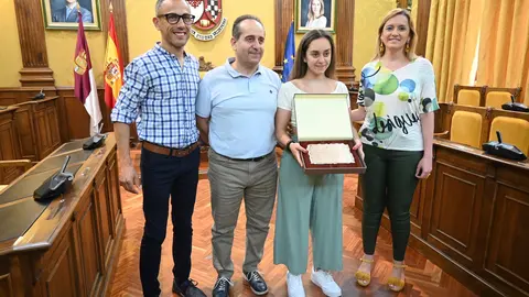 Recepción a Beatriz Lérida después del Mundial de Natación Adaptada de Madeira