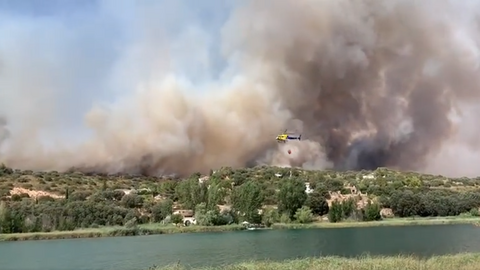 Incendio en las Lagunas de Ruidera