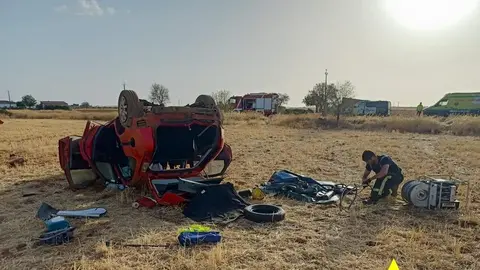 Salida de vía en Bolaños
Foto: SCIS Ciudad Real