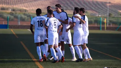 i3 CD Valdepeñas celebrando uno de los tantos en el Trofeo 'Fiestas del Vino 2022'
Foto: i3 ACP