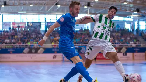 Batería pasando el balón en el Viña Albali Valdepeñas 6-4 Córdoba Patrimonio de la Humanidad de la liga 2021-2022
Foto: ACP-FSV