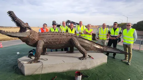 Inauguración de la escultura del cocodrilo en Viso del Marqués (1)