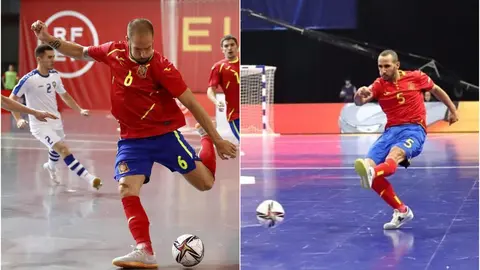 Solano y Boyis con la Selección Española