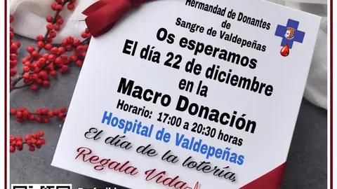 Cartel Macrodonación 22 diciembre 2022