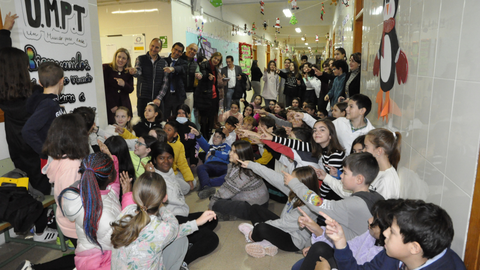 Alumnado del colegio Santo Tomás de Villanueva