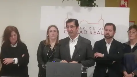 Comparecencia de José Manuel Caballero ayer ante los medios de la provincia