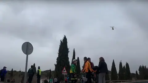 Traslado en helicóptero de un ciclista herido al Hospital de Ciudad Real