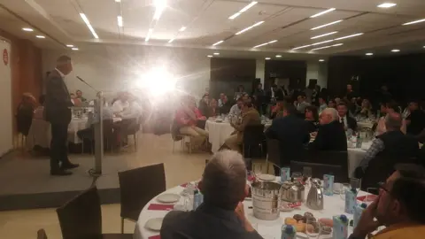 Jesús Martín en el encuentro del PSOE de Castilla-La Mancha con el empresariado de Valdepeñas