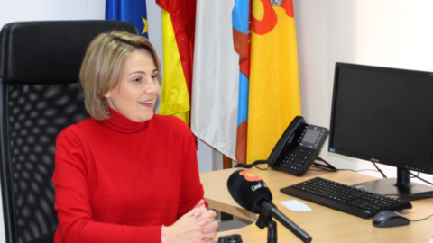 -Luisa Márquez durante la entrevista