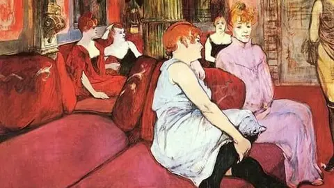 Lám. 1.Toulouse Lautrec. Salon de la rue des Moulins (1894)