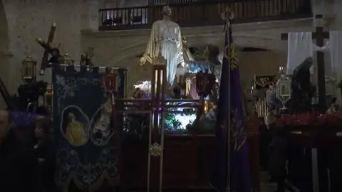 Pasos en el interior del templo de NS de la Asunción