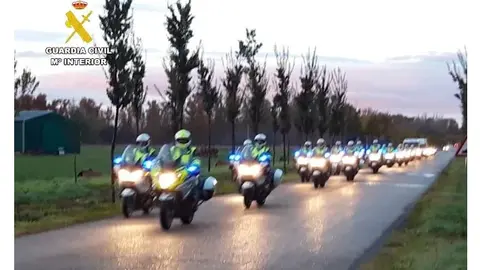 Marcha de larga duración de los motoristas de la Guardia Civil de Tráfico